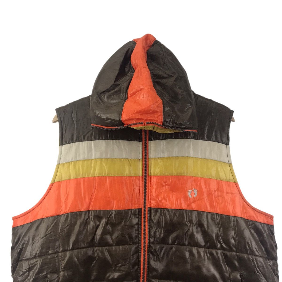 HANG TEN HAWAII good Multi Color Puffer Hooded Vest