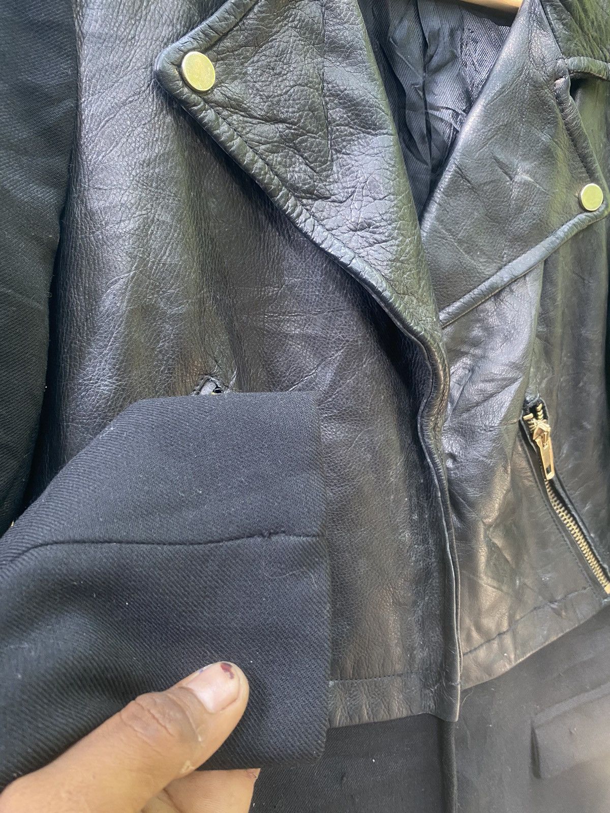 If Six Was Nine × Zara ZARA BASIC LEATHER JACKET Size US L / EU 52-54 / 3 - 5 Thumbnail