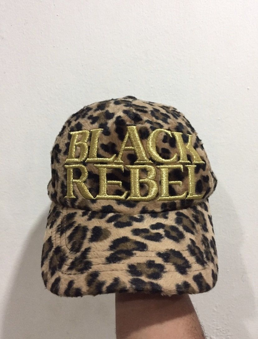 VTG Black Rebel Leopard Skin Hat