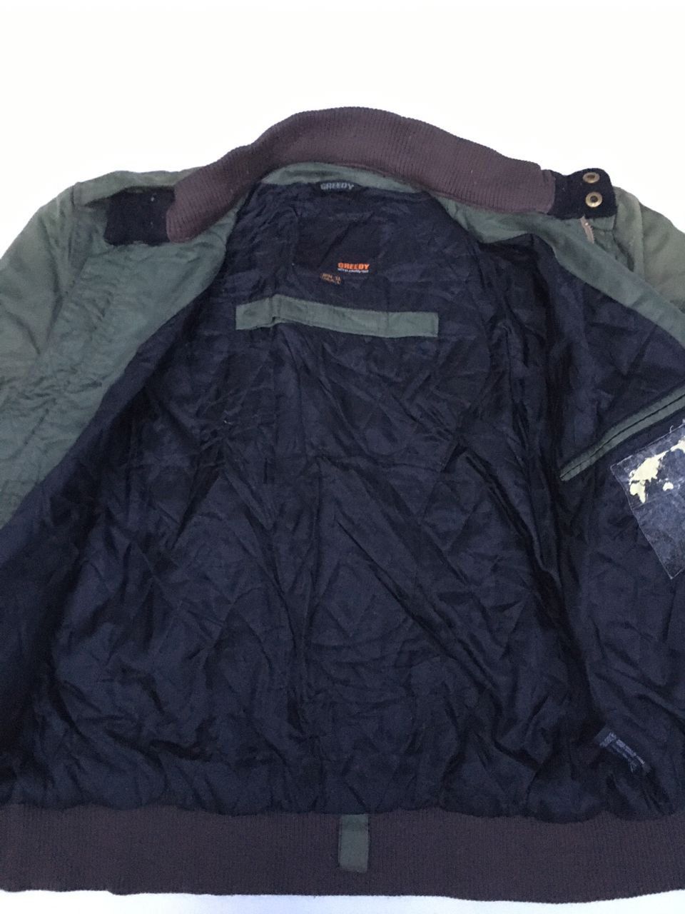 Vintage GREEDY MOTORCYCLES BOMBER GREEN STYLES JACKETS Size US L / EU 52-54 / 3 - 5 Thumbnail