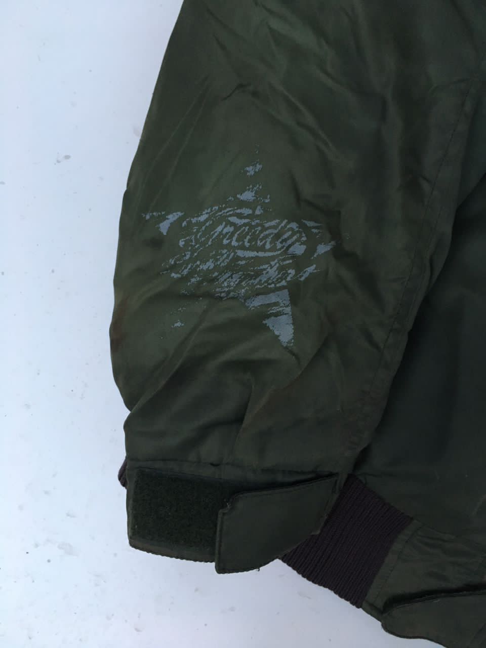 Vintage GREEDY MOTORCYCLES BOMBER GREEN STYLES JACKETS Size US L / EU 52-54 / 3 - 6 Thumbnail