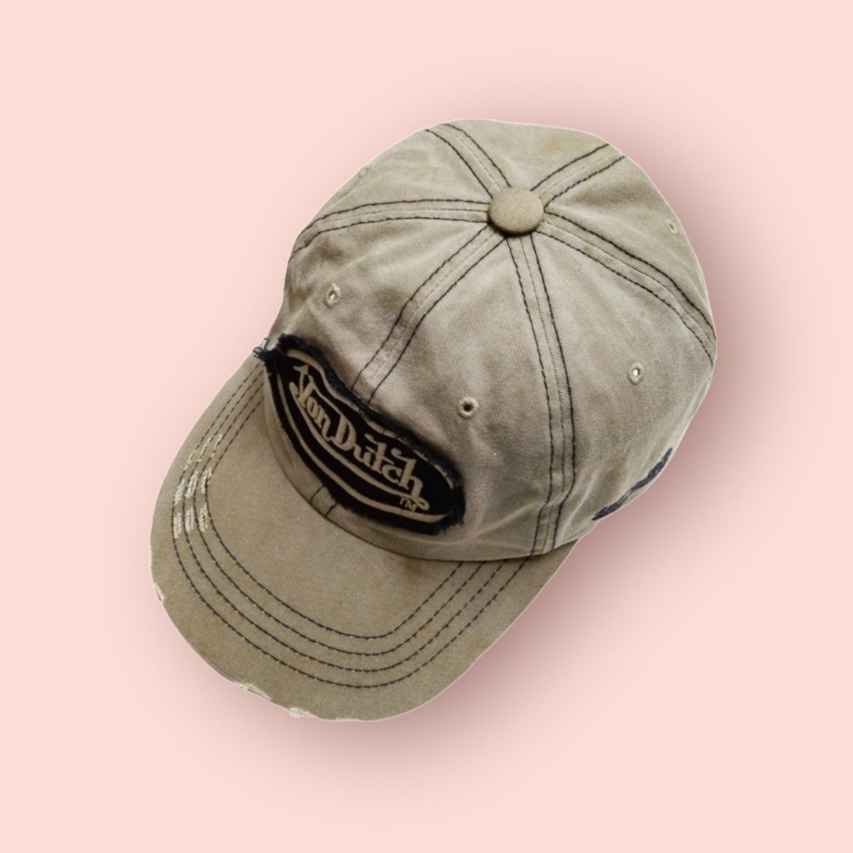Von Dutch VON DUTCH DISTRESSED VINTAGE STRAPBACK Size ONE SIZE - 9 Thumbnail
