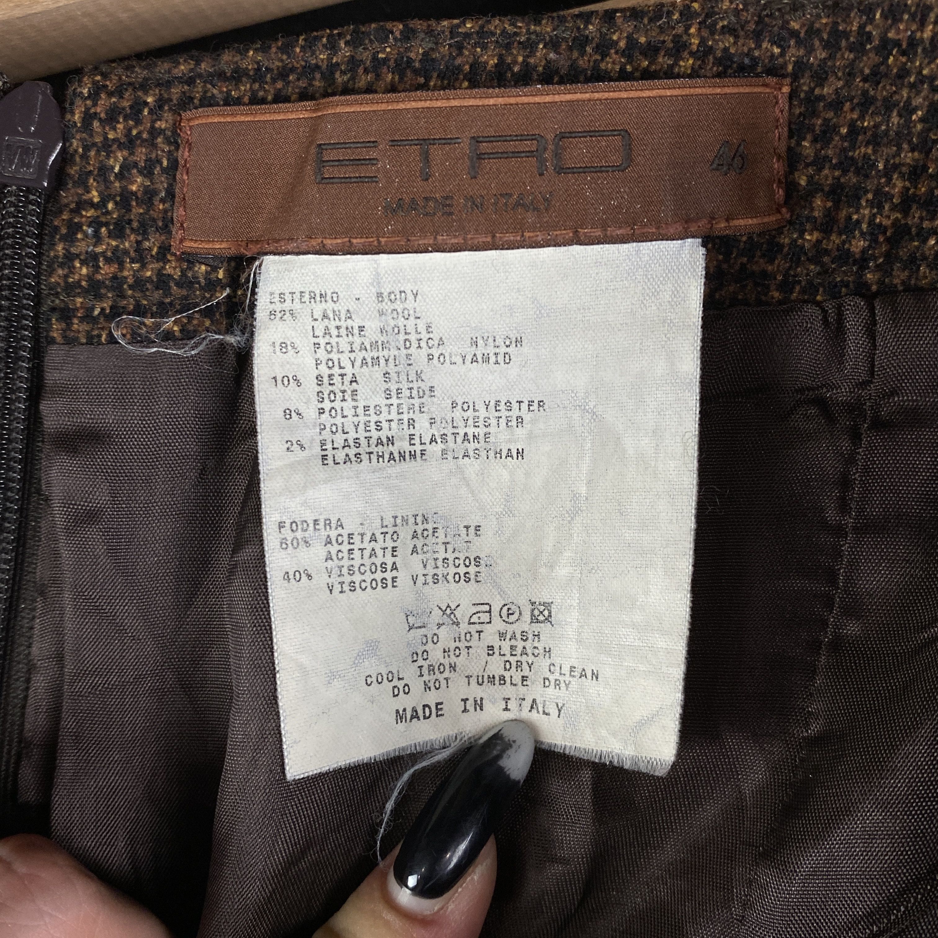 Etro Women’s Wool Skirt Etro Milano Size 44 Size 32" / US 10 / IT 46 - 4 Thumbnail