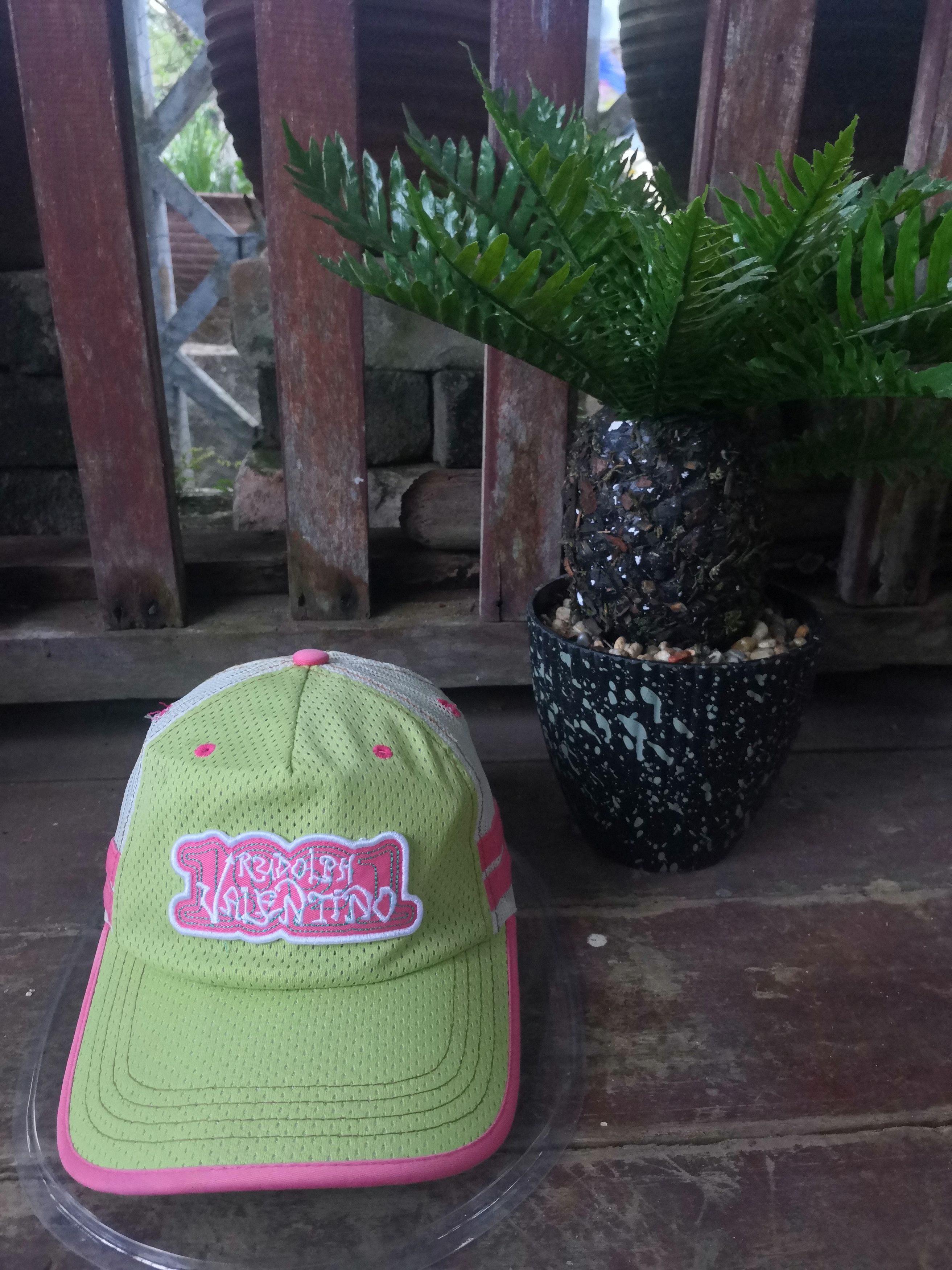 image of Archival Clothing Rudolph Valentino Archieve Trucker Hat in Green/White, Men's