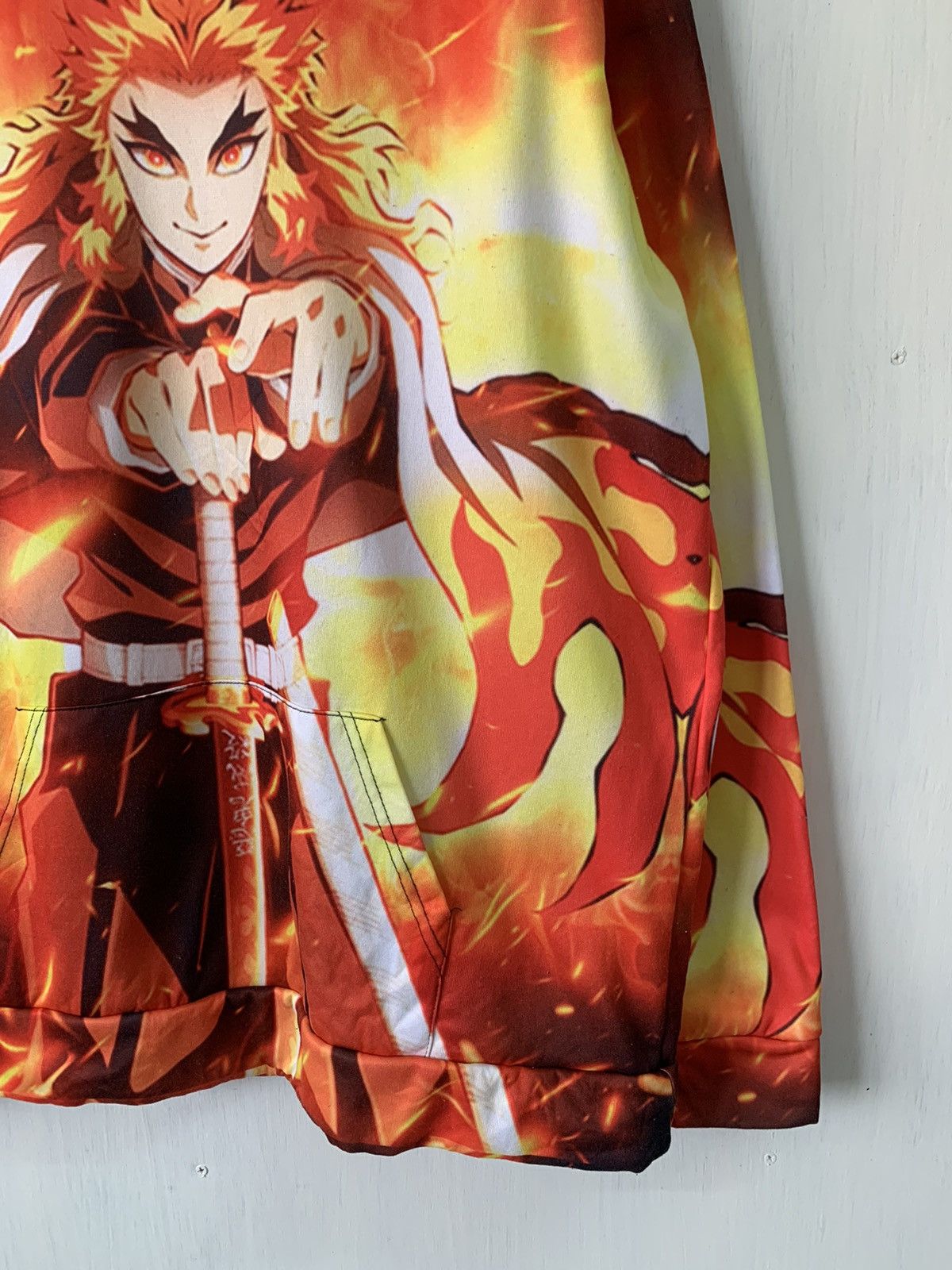 Anime Rengoku Hashira Anime Kimetsu No Yaiba Hoodie Full Printed Size US XXL / EU 58 / 5 - 5 Thumbnail