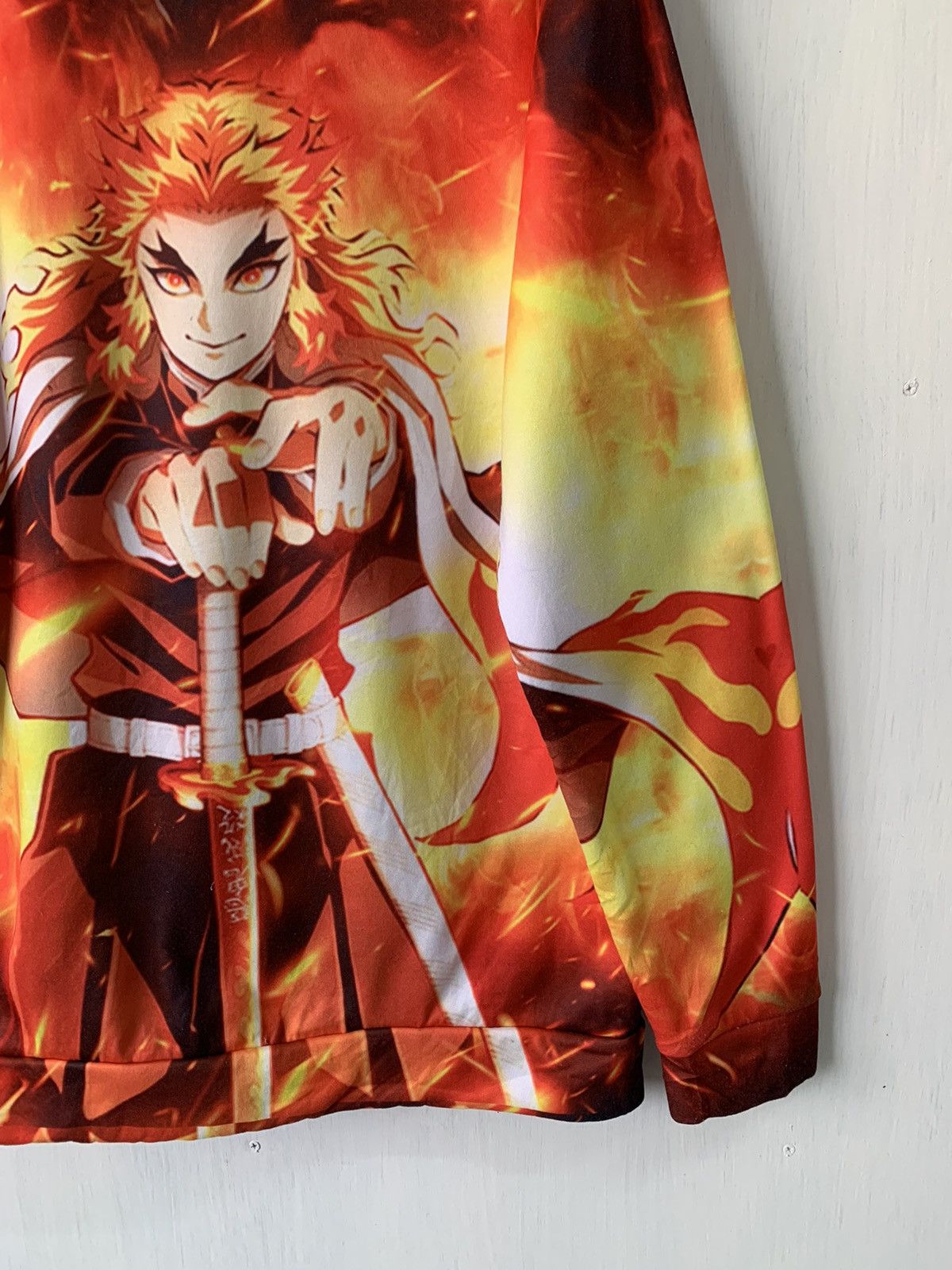 Anime Rengoku Hashira Anime Kimetsu No Yaiba Hoodie Full Printed Size US XXL / EU 58 / 5 - 9 Thumbnail