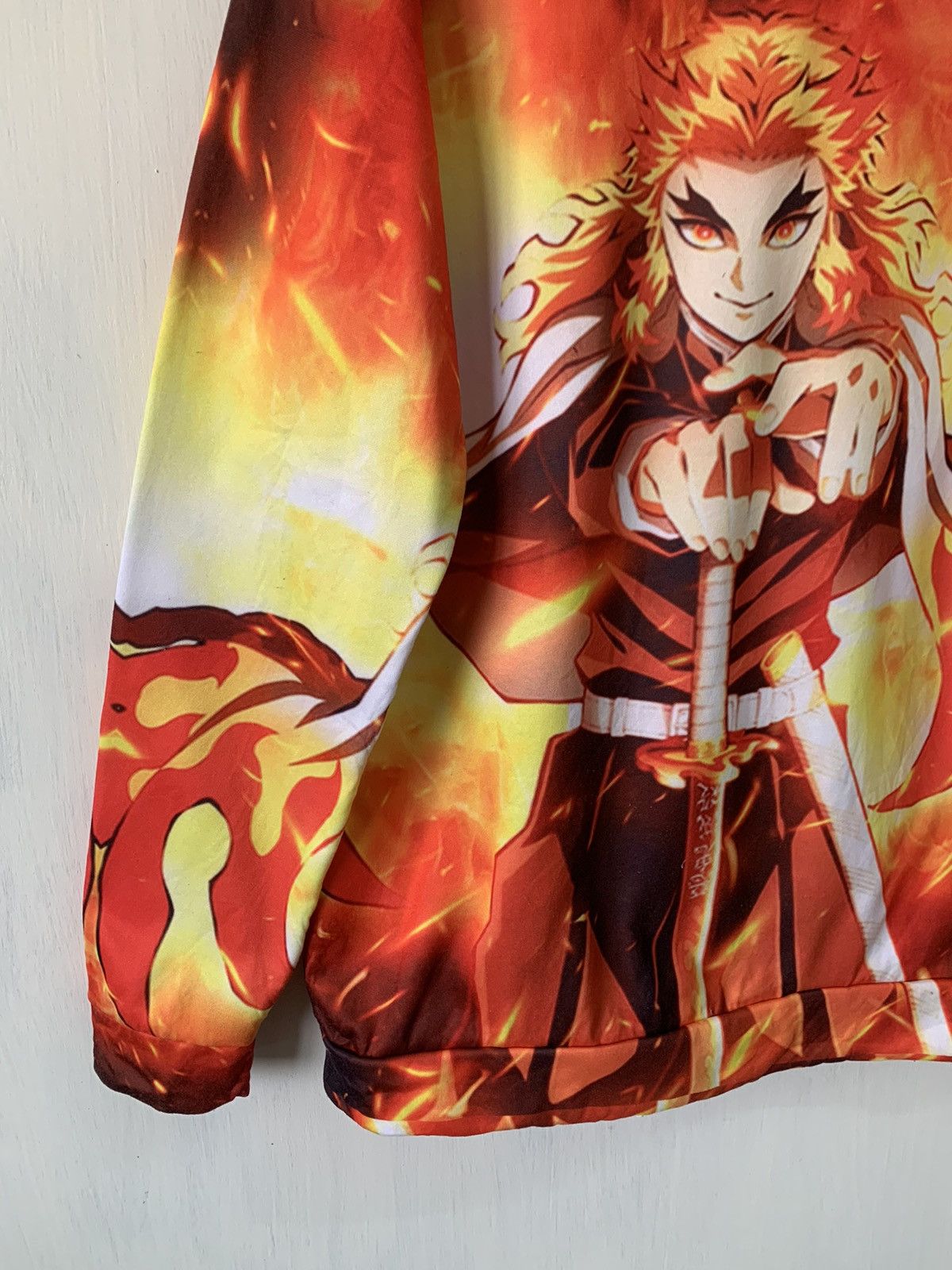 Anime Rengoku Hashira Anime Kimetsu No Yaiba Hoodie Full Printed Size US XXL / EU 58 / 5 - 10 Thumbnail