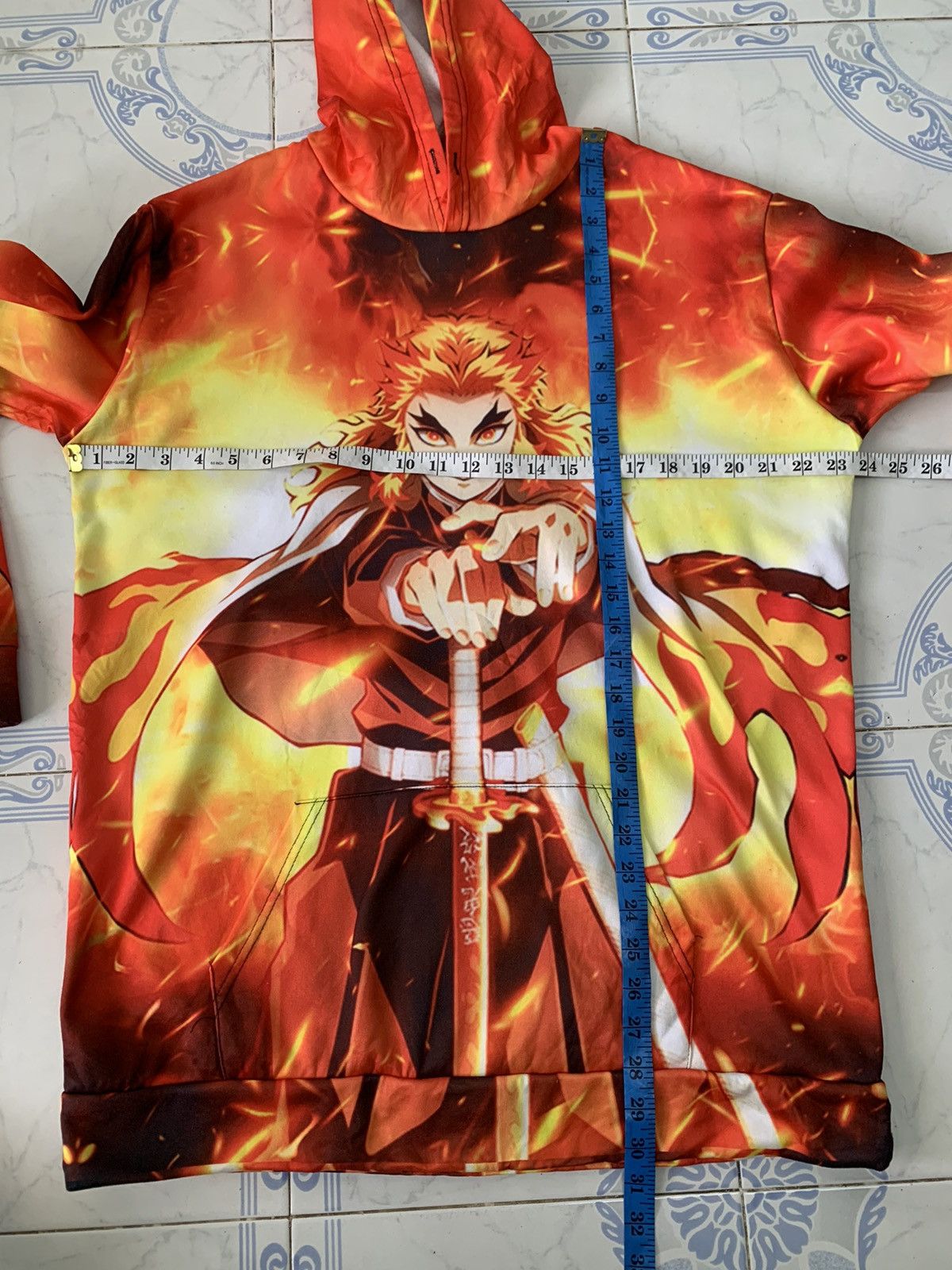 Anime Rengoku Hashira Anime Kimetsu No Yaiba Hoodie Full Printed Size US XXL / EU 58 / 5 - 13 Thumbnail