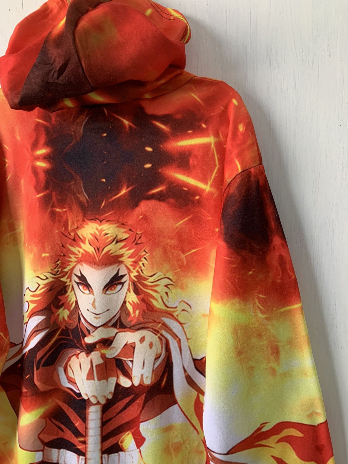 Anime Rengoku Hashira Anime Kimetsu No Yaiba Hoodie Full Printed Size US XXL / EU 58 / 5 - 8 Thumbnail
