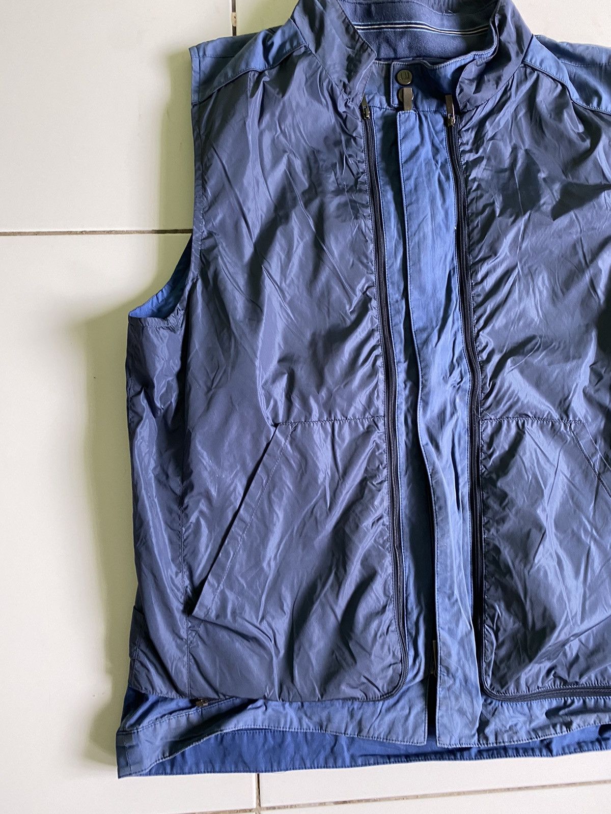 Alfred Dunhill Rare Dunhill Link Vest Nylon Blue Jackets Size US L / EU 52-54 / 3 - 9 Thumbnail