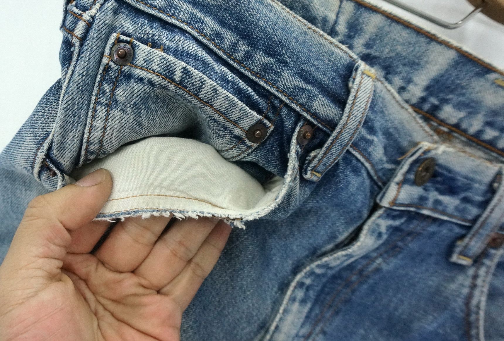 Levi's Vintage 90s Levi's 503 Japan Distressed Aging Jeans LF5 Size US 31 - 7 Thumbnail