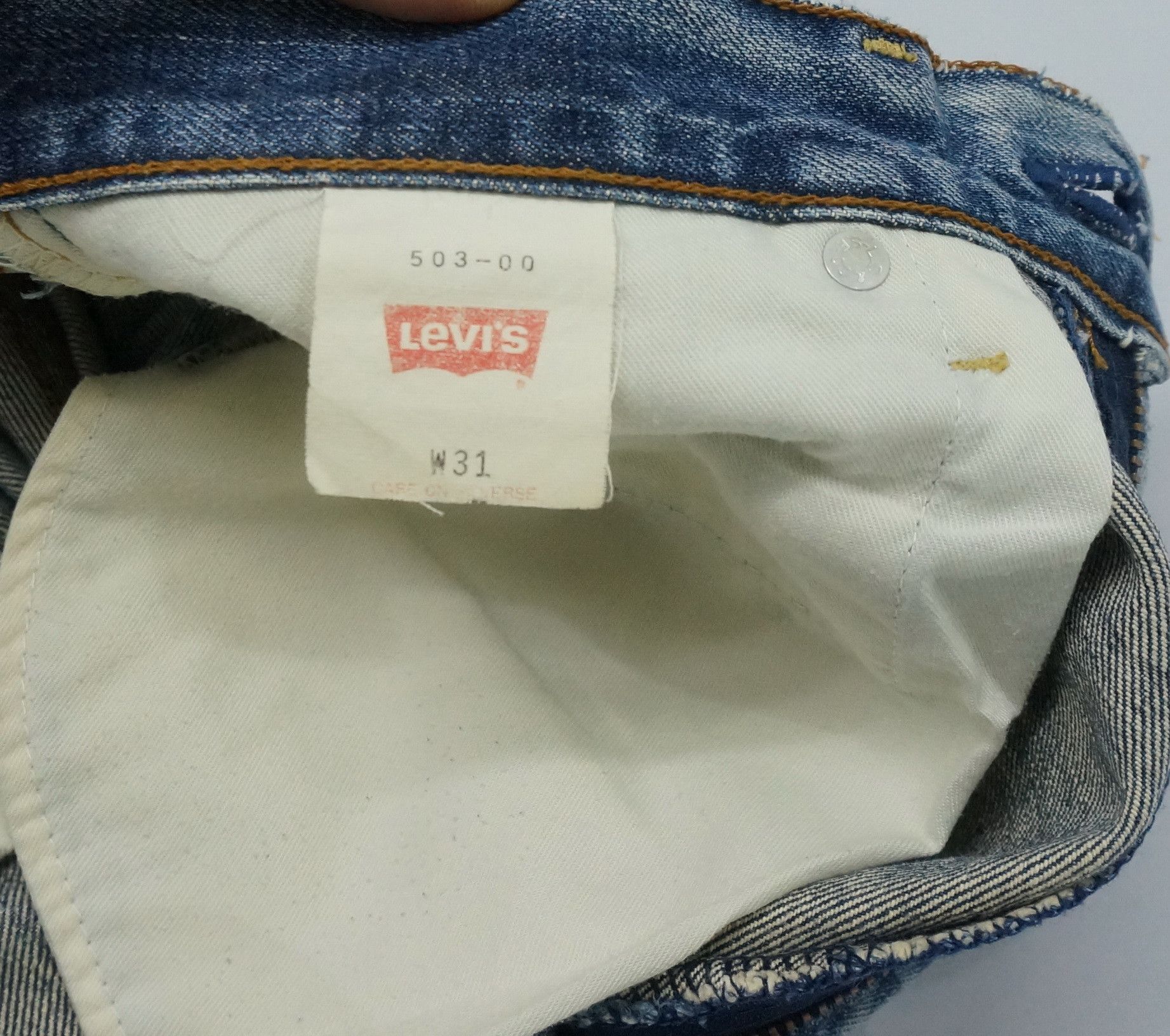 Levi's Vintage 90s Levi's 503 Japan Distressed Aging Jeans LF5 Size US 31 - 19 Thumbnail