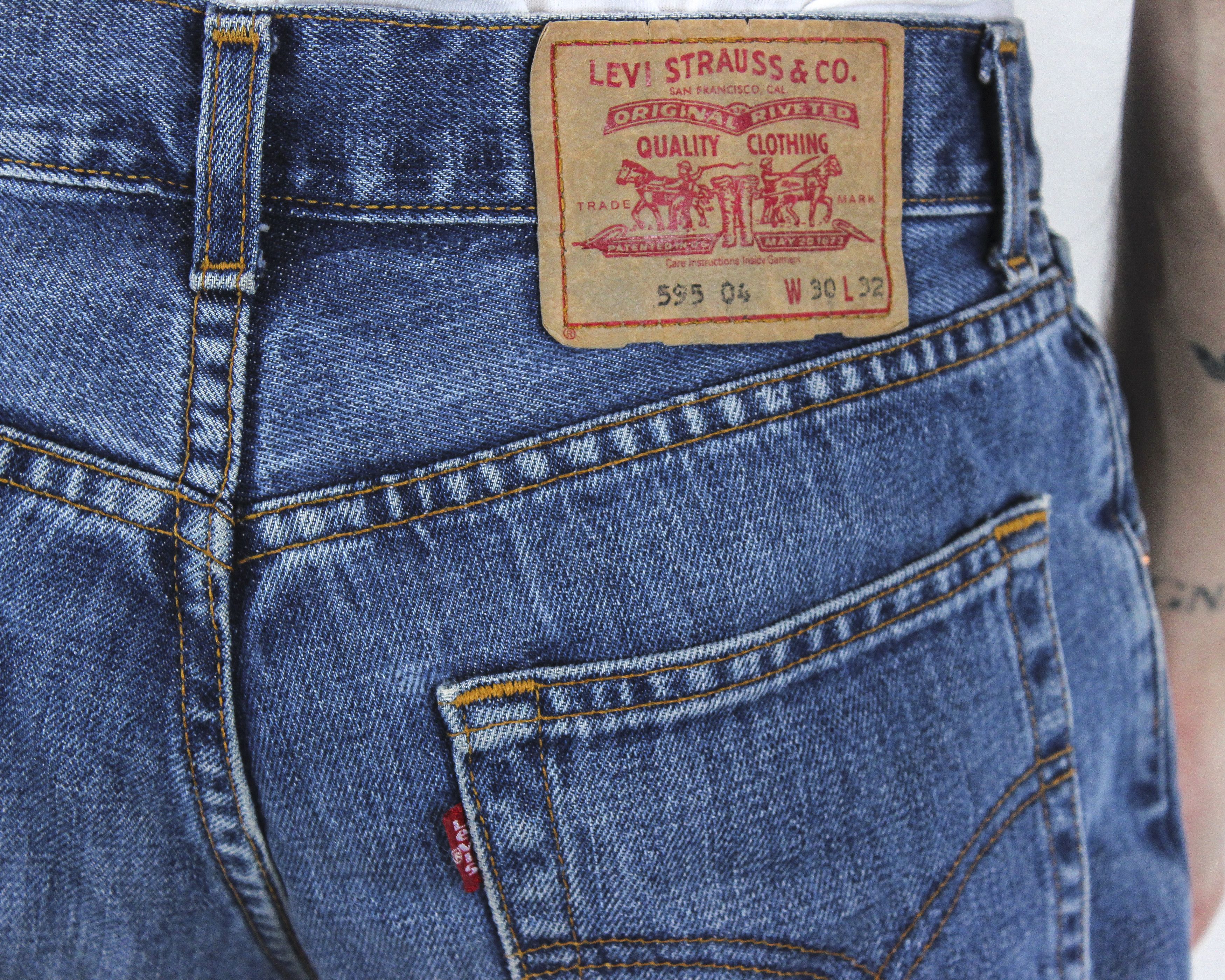 Levi's 595 04 Mens W30 L32 Slim Straight Jeans Denim Pants Trousers Size US 30 / EU 46 - 6 Thumbnail