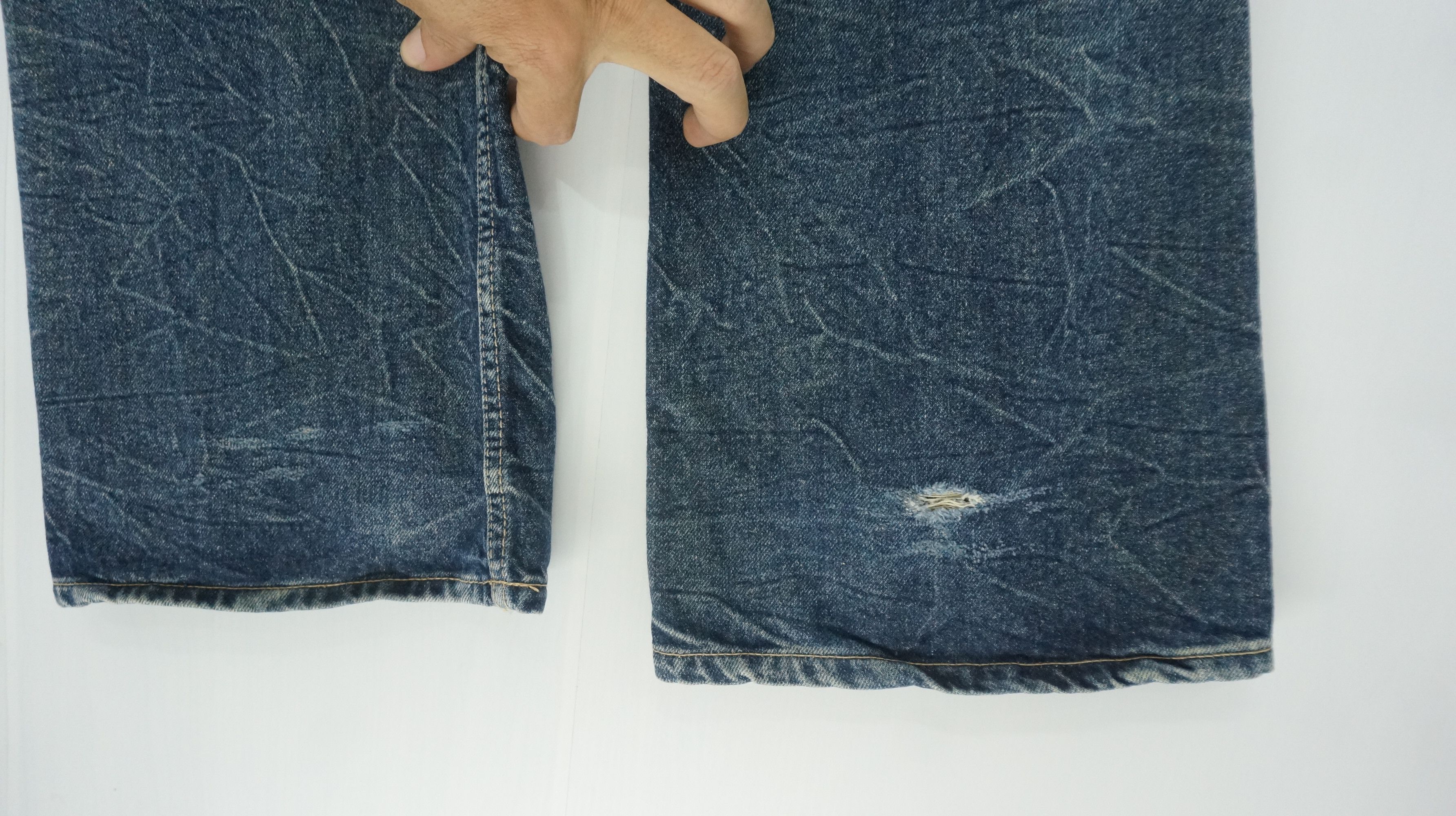 Japanese Brand VTG FLARE 🔥 JACK SERIKA Printed Wings Dark Blue Jeans Size US 30 / EU 46 - 12 Thumbnail