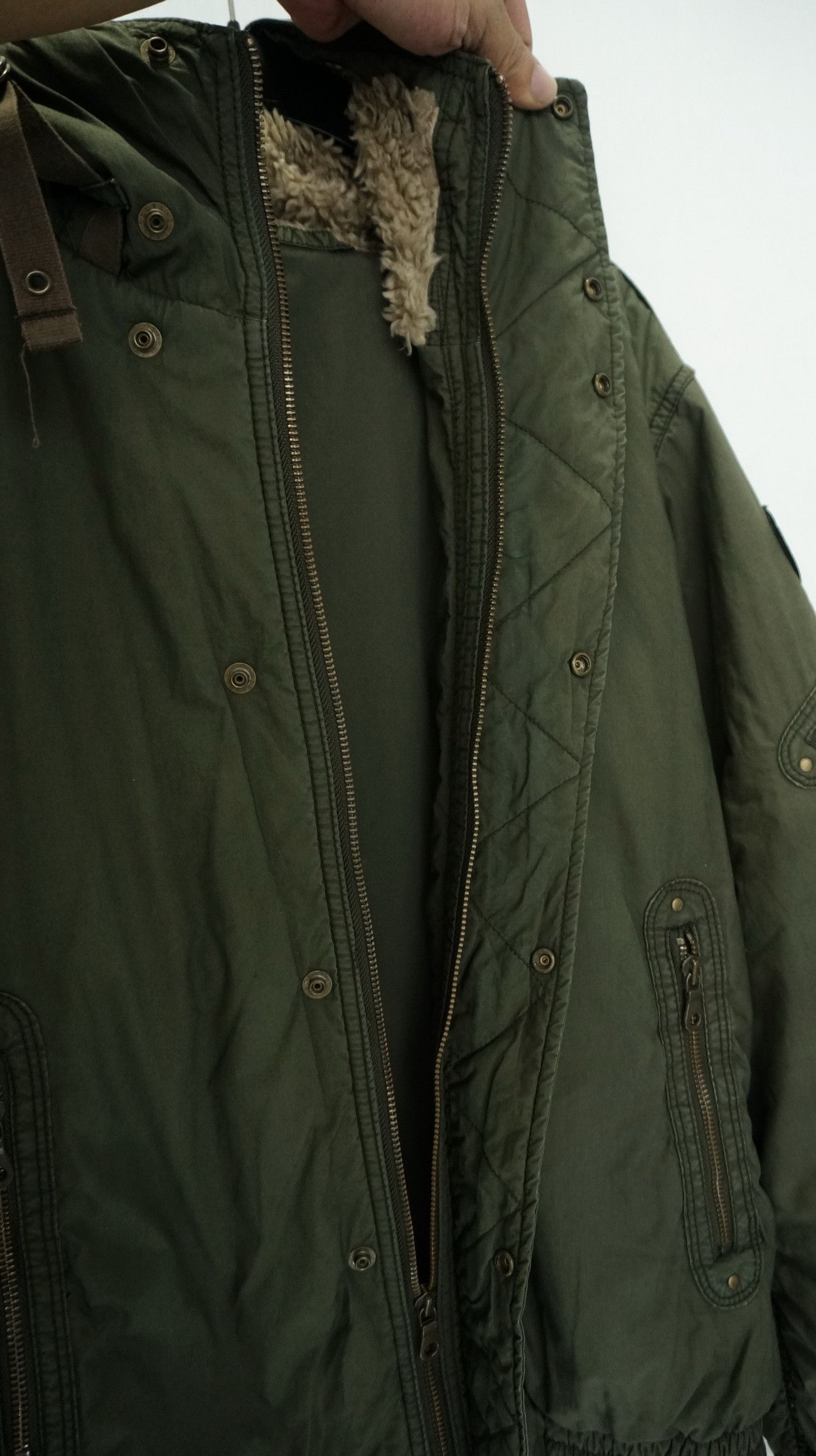 Uniqlo Uniqlo Vintage Military Jacket Faux Fur Lined Hoodie Size US S / EU 44-46 / 1 - 5 Thumbnail