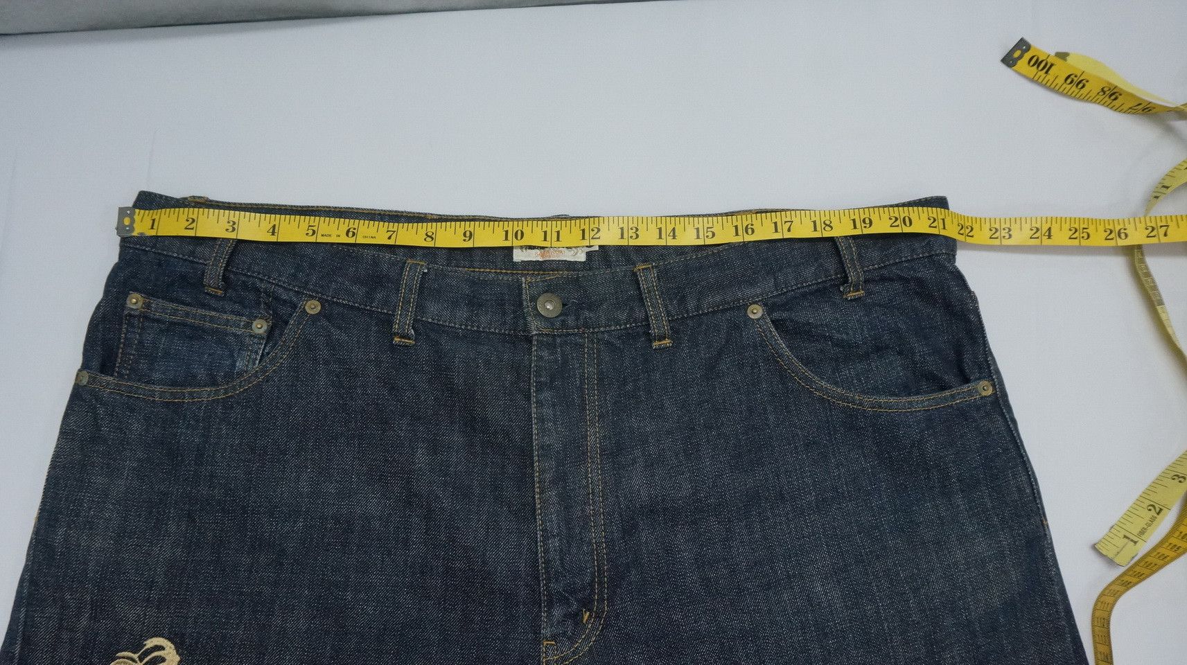 Japanese Brand 🔥 KARAKURI TAMASHII Fujin Raijin Rare Size Denim Size US 43 - 13 Thumbnail