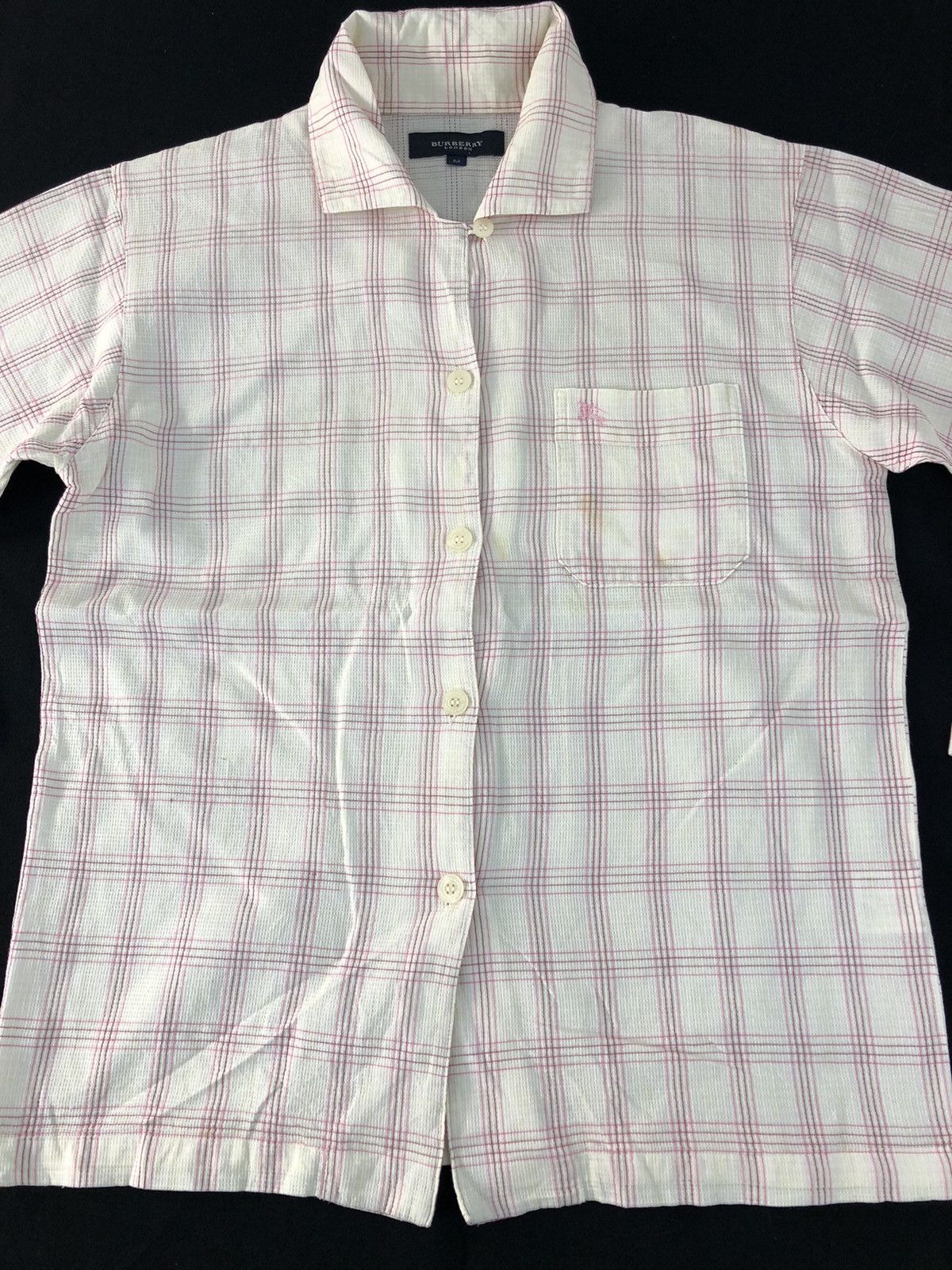 Burberry × Designer Burberry London Plaid Checked Single Pocket Button Up Shirt Size US M / EU 48-50 / 2 - 3 Thumbnail