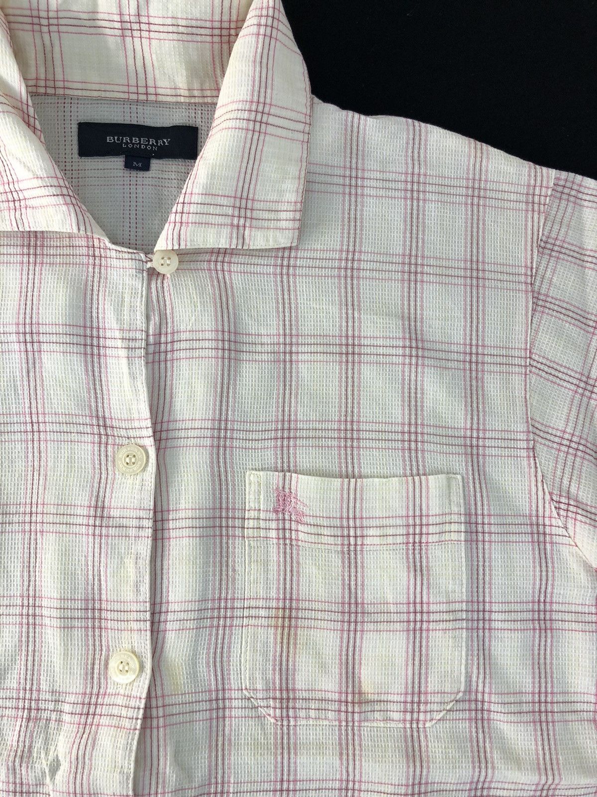 Burberry × Designer Burberry London Plaid Checked Single Pocket Button Up Shirt Size US M / EU 48-50 / 2 - 4 Thumbnail