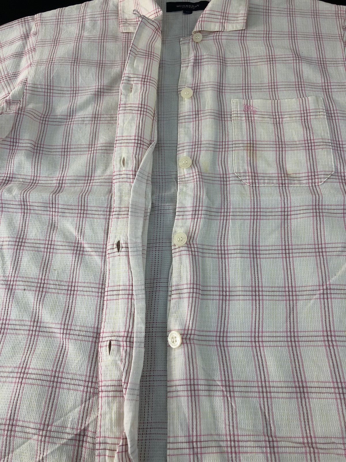 Burberry × Designer Burberry London Plaid Checked Single Pocket Button Up Shirt Size US M / EU 48-50 / 2 - 5 Thumbnail