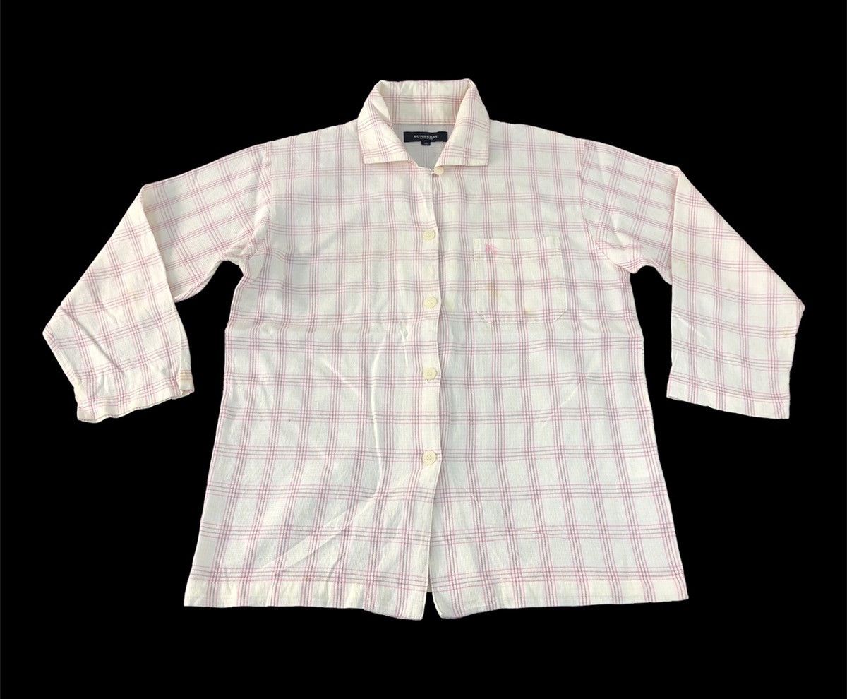 Burberry × Designer Burberry London Plaid Checked Single Pocket Button Up Shirt Size US M / EU 48-50 / 2 - 1 Thumbnail