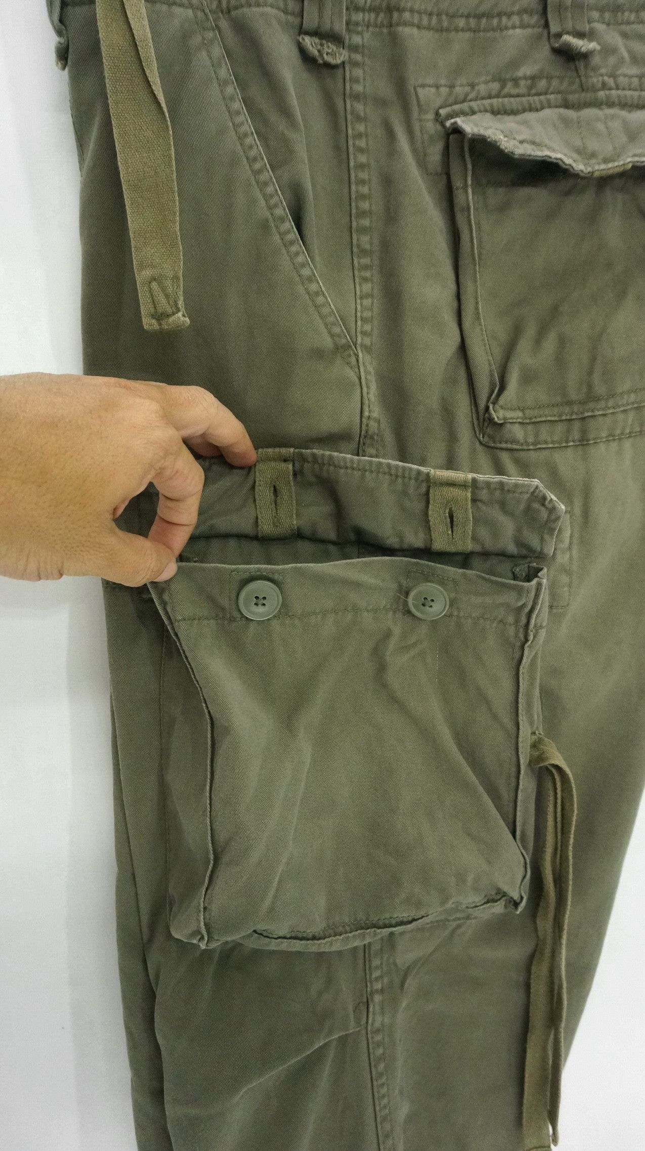Japanese Brand 🔥 REAL CRUSH CLOTHING Vintage Bondage Cargo Pants Size US 30 / EU 46 - 10 Thumbnail