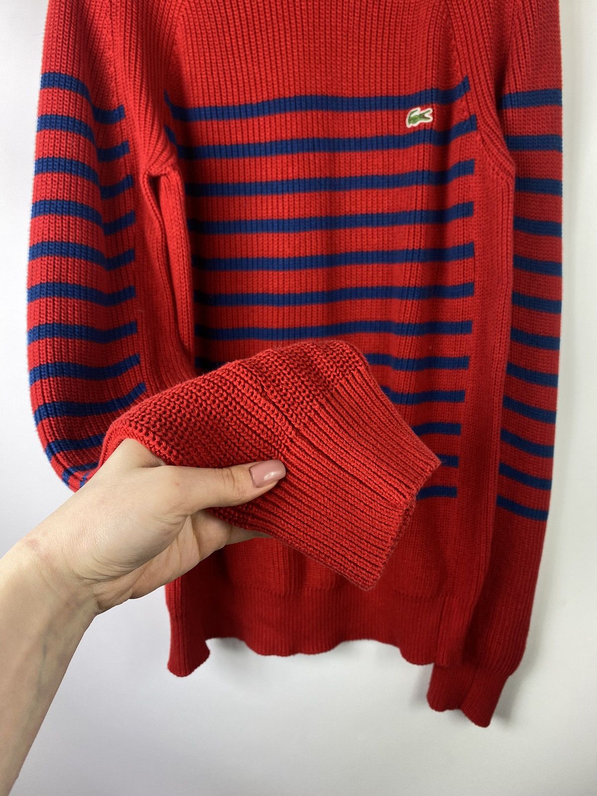 Lacoste Lacoste Live men’s knitted striped sweater pullover size 4 Size US L / EU 52-54 / 3 - 5 Thumbnail