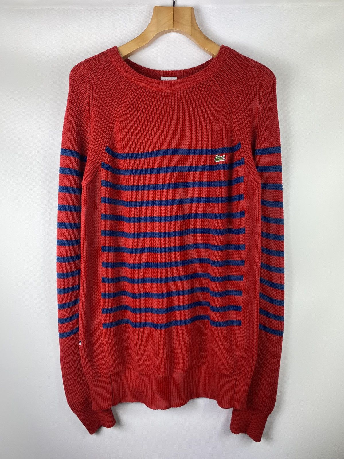 Lacoste Lacoste Live men’s knitted striped sweater pullover size 4 Size US L / EU 52-54 / 3 - 1 Thumbnail
