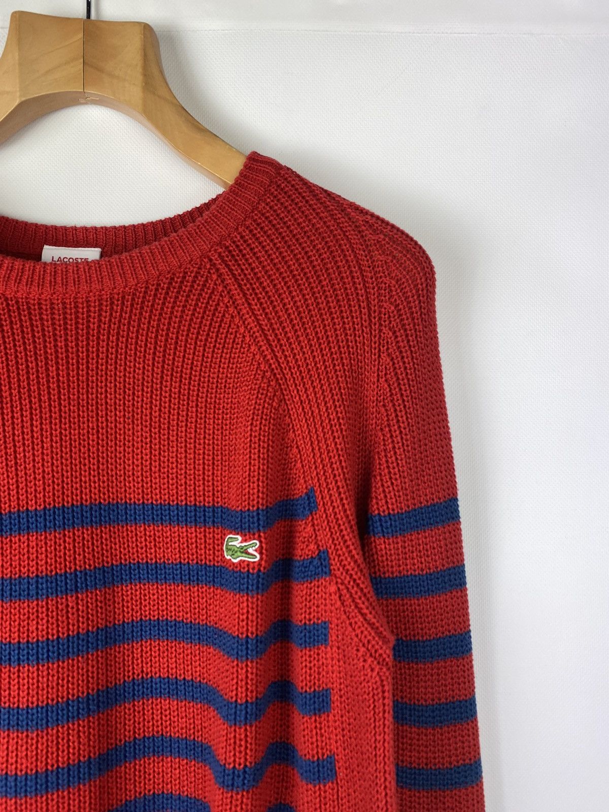 Lacoste Lacoste Live men’s knitted striped sweater pullover size 4 Size US L / EU 52-54 / 3 - 6 Thumbnail