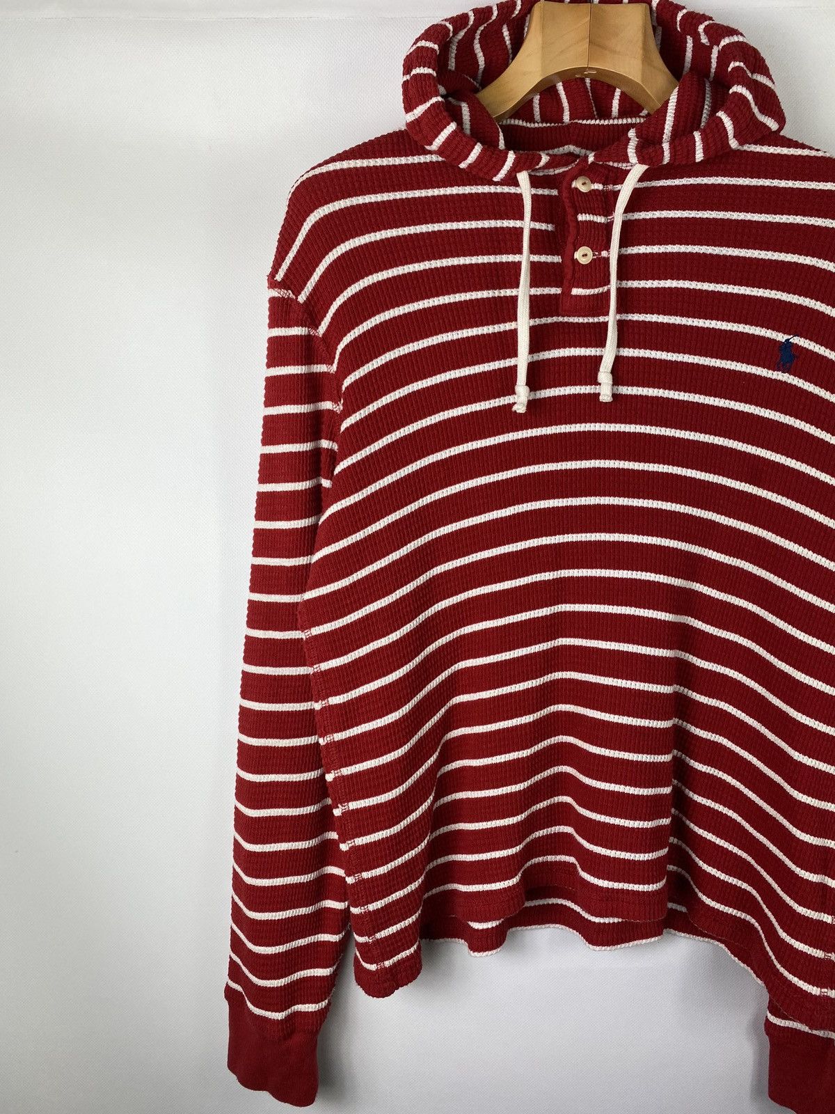 Polo Ralph Lauren Polo by Ralph Lauren vintage knitted striped waffle hoodie Size US L / EU 52-54 / 3 - 2 Thumbnail