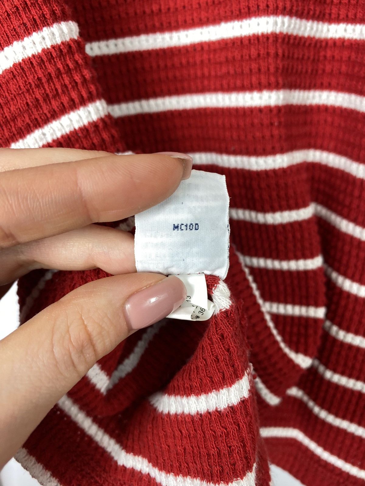 Polo Ralph Lauren Polo by Ralph Lauren vintage knitted striped waffle hoodie Size US L / EU 52-54 / 3 - 12 Thumbnail