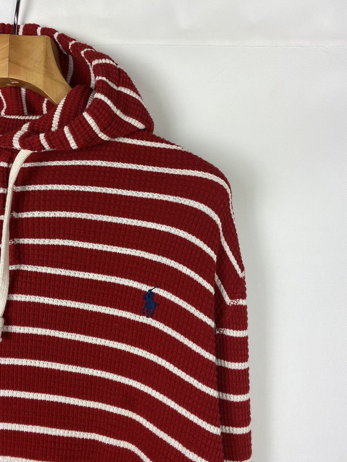 Polo Ralph Lauren Polo by Ralph Lauren vintage knitted striped waffle hoodie Size US L / EU 52-54 / 3 - 5 Thumbnail