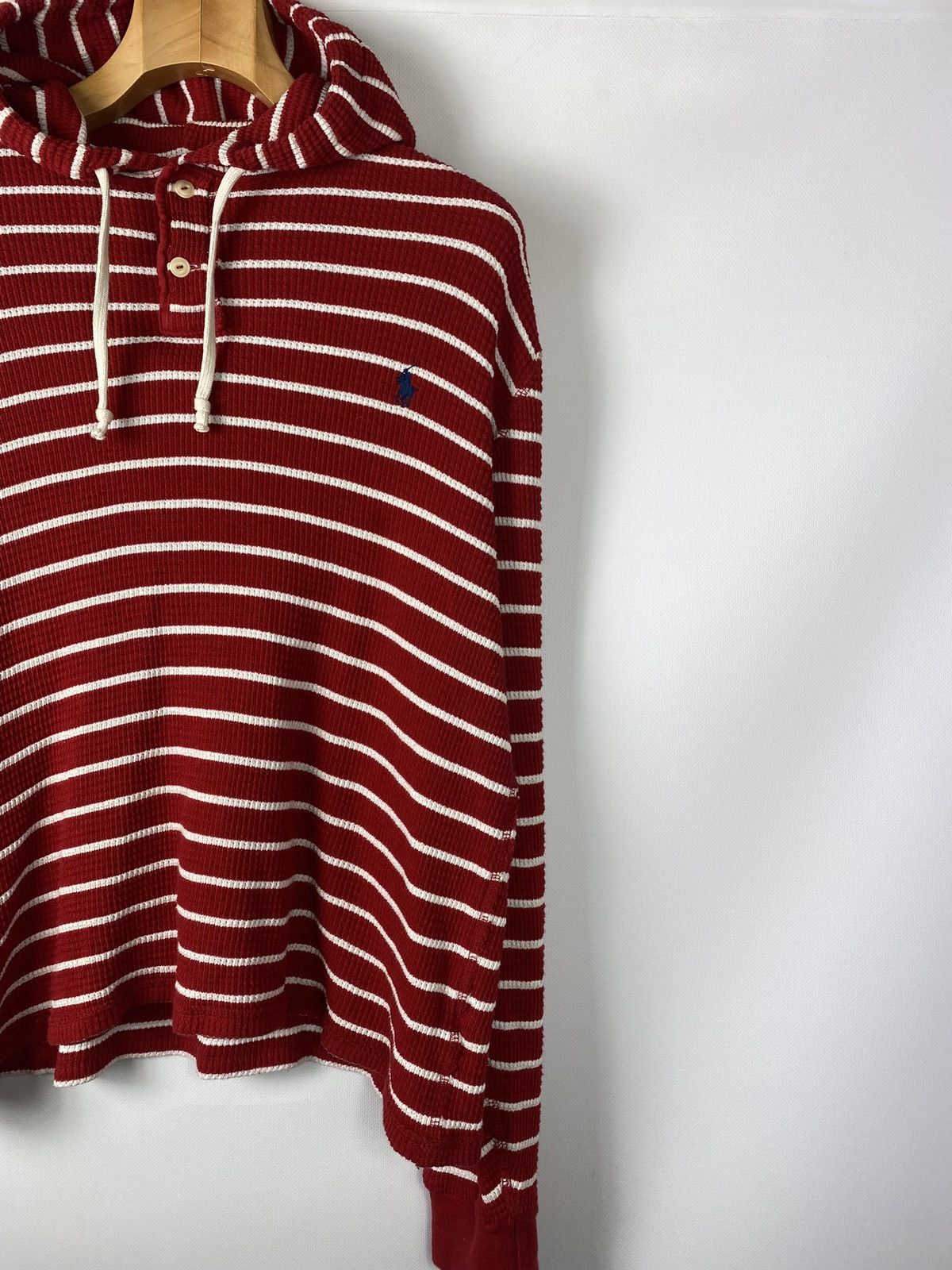 Polo Ralph Lauren Polo by Ralph Lauren vintage knitted striped waffle hoodie Size US L / EU 52-54 / 3 - 3 Thumbnail