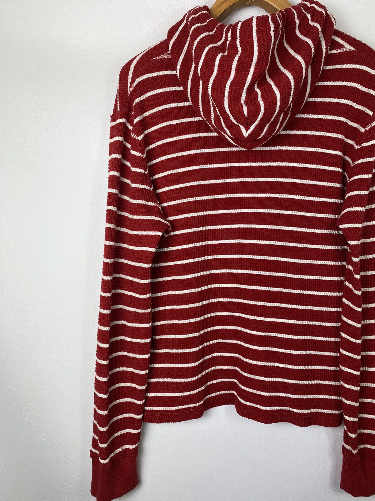 Polo Ralph Lauren Polo by Ralph Lauren vintage knitted striped waffle hoodie Size US L / EU 52-54 / 3 - 9 Thumbnail