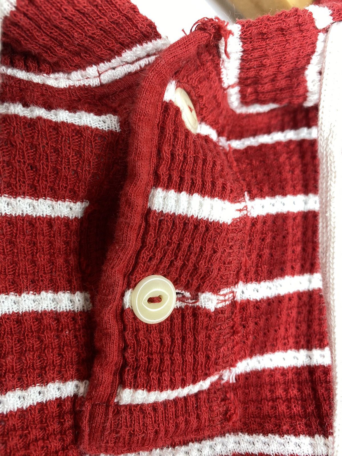 Polo Ralph Lauren Polo by Ralph Lauren vintage knitted striped waffle hoodie Size US L / EU 52-54 / 3 - 16 Thumbnail