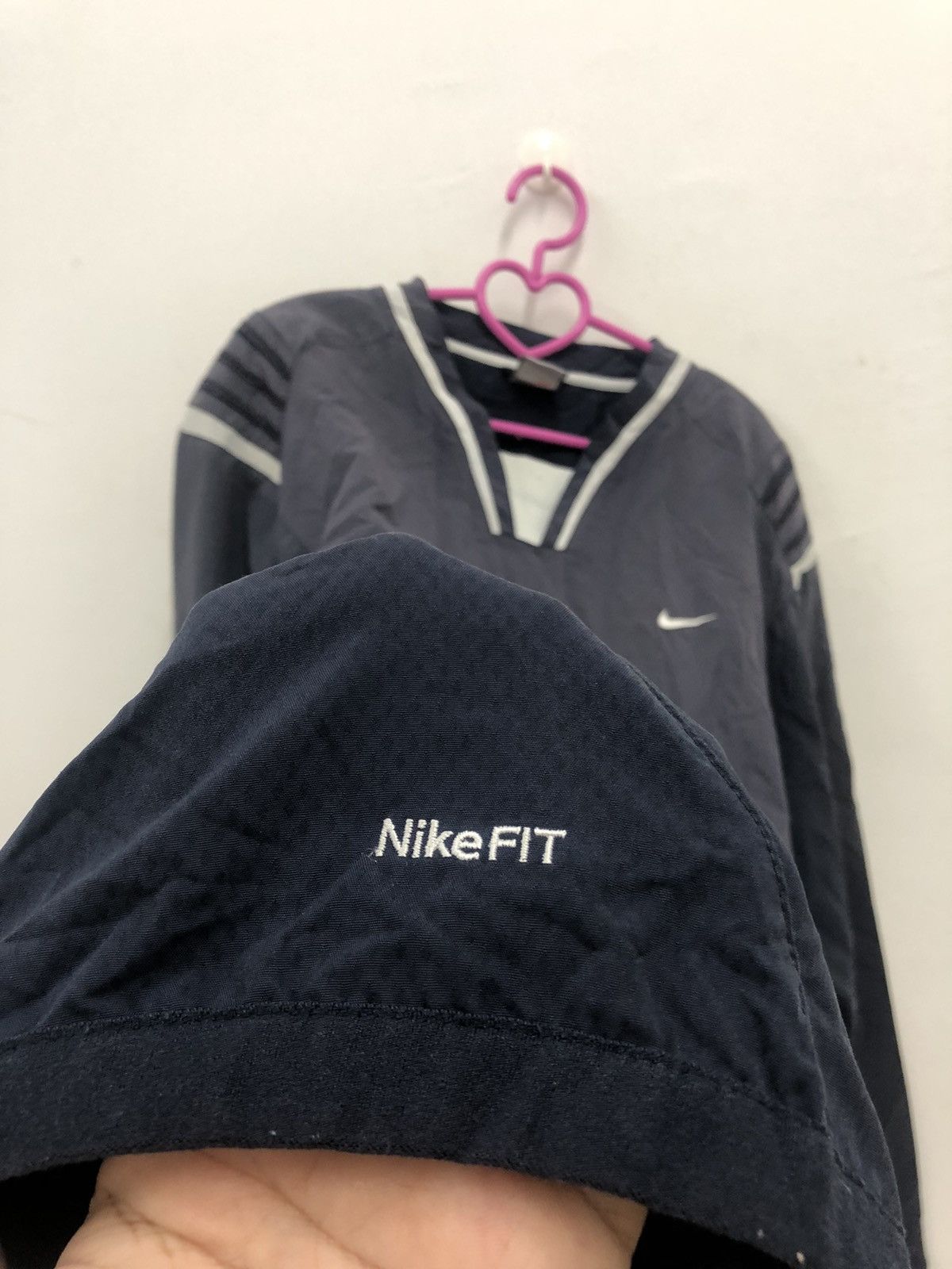 Nike Rare NIKE Fit Dry Swoosh Windbreaker Sweater Size US XL / EU 56 / 4 - 2 Thumbnail