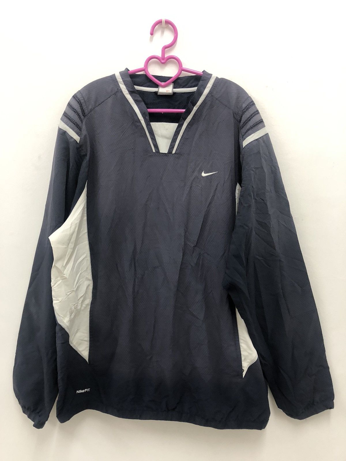 Nike Rare NIKE Fit Dry Swoosh Windbreaker Sweater Size US XL / EU 56 / 4 - 1 Thumbnail