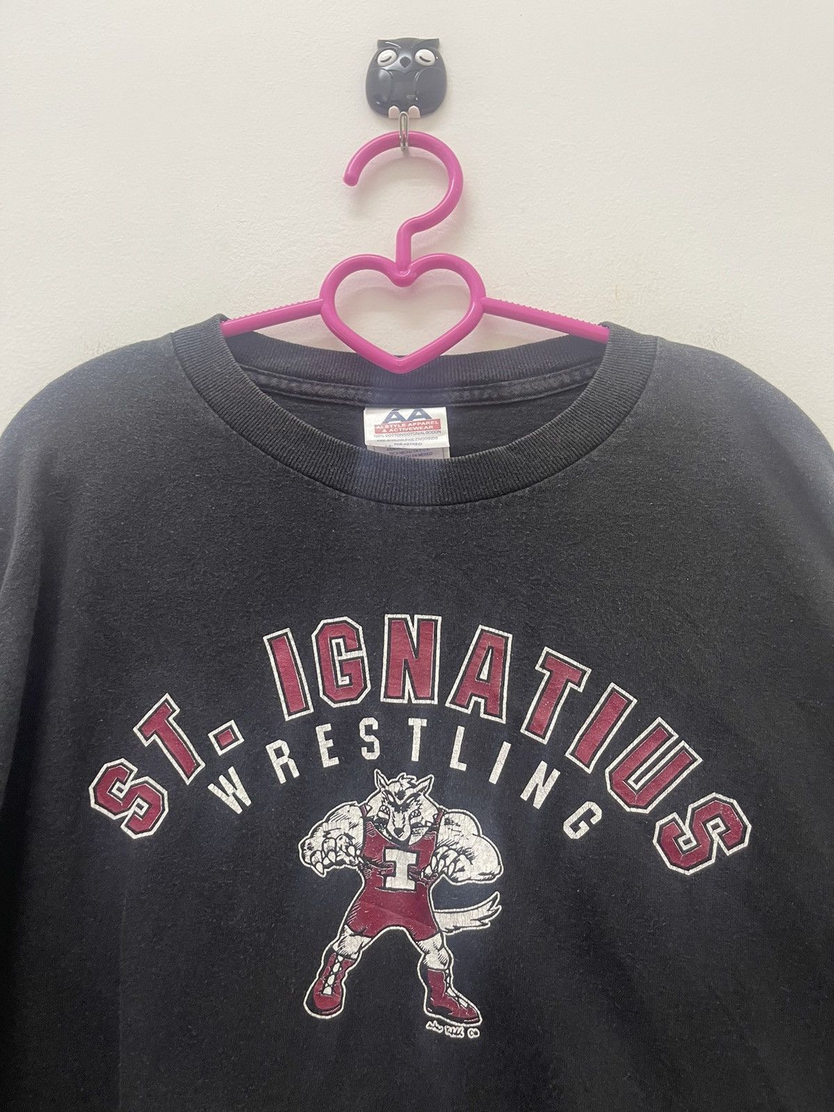 Vintage Rare Vintage ST IGNATIUS WRESTLING Wolf Pack Spell Out Size US XL / EU 56 / 4 - 3 Thumbnail