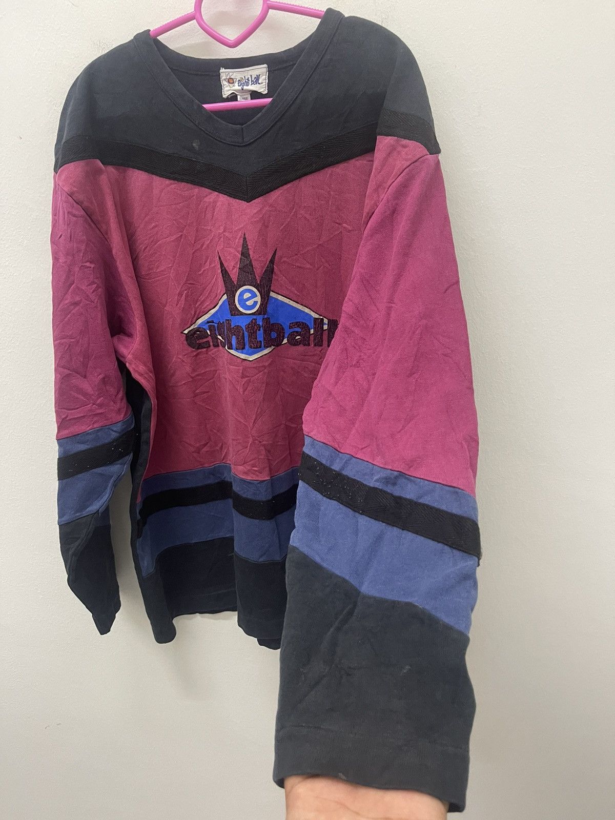 Rap Tees Rare 90s Vintage EIGHTBALL Records Long Sleeve Size US L / EU 52-54 / 3 - 4 Thumbnail