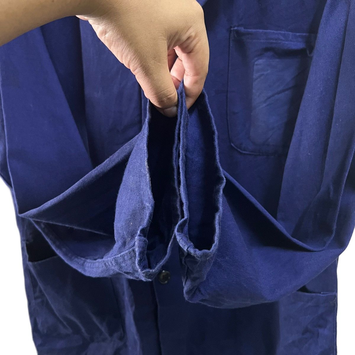 Indigo × Vintage 🔥 VINTAGE ITALIAN INDIGO CHORE JACKET MADE IN ITALY Size US S / EU 44-46 / 1 - 15 Thumbnail