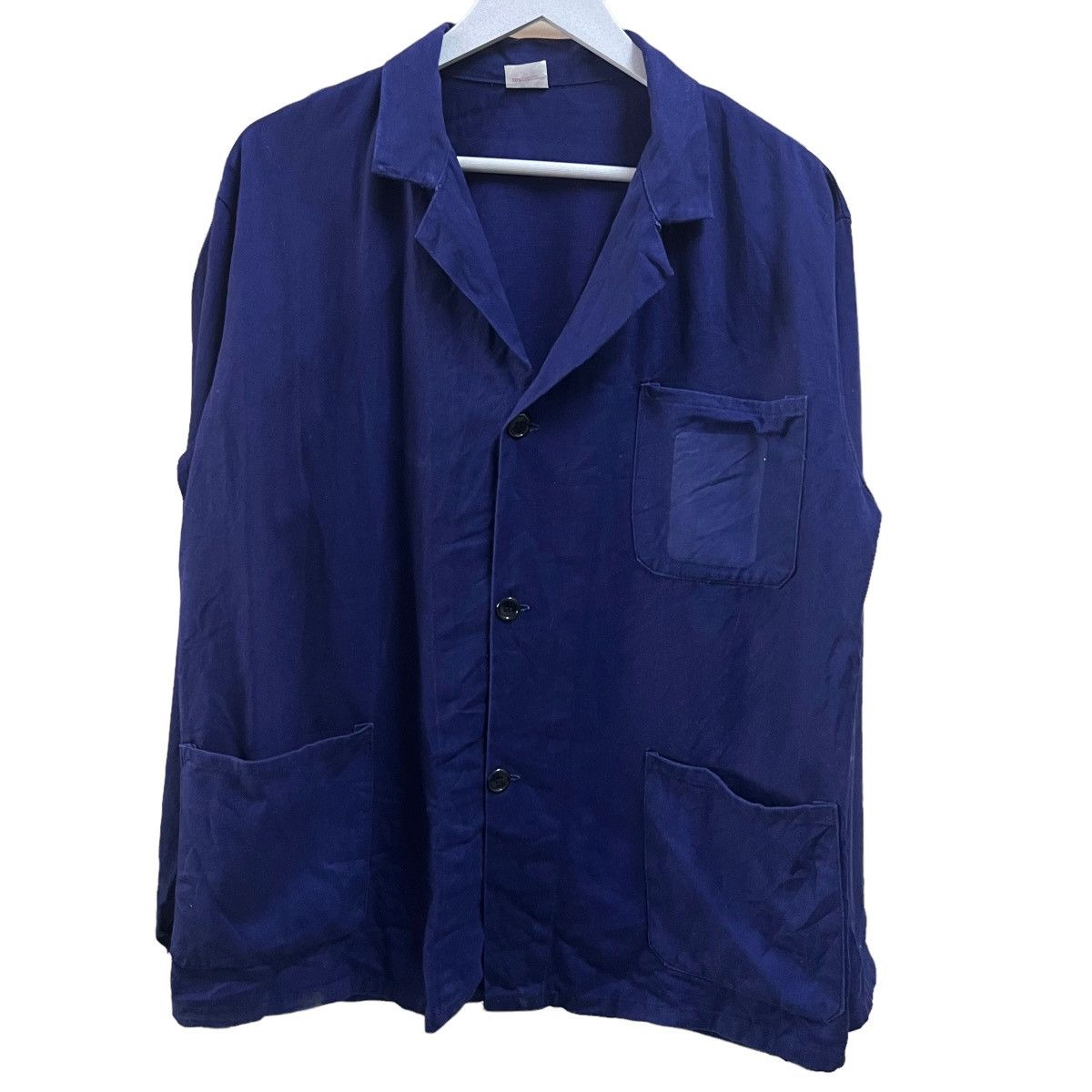 Indigo × Vintage 🔥 VINTAGE ITALIAN INDIGO CHORE JACKET MADE IN ITALY Size US S / EU 44-46 / 1 - 5 Thumbnail