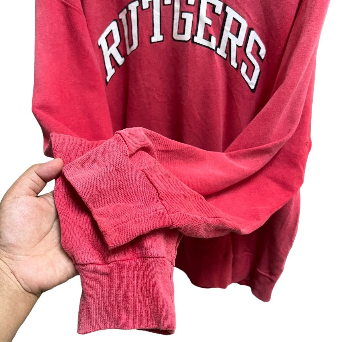 Champion 🔥 RARE 80s VINTAGE RUTGERS UNIVERSITY CHAMPION SUN FADED Size US XXL / EU 58 / 5 - 7 Thumbnail