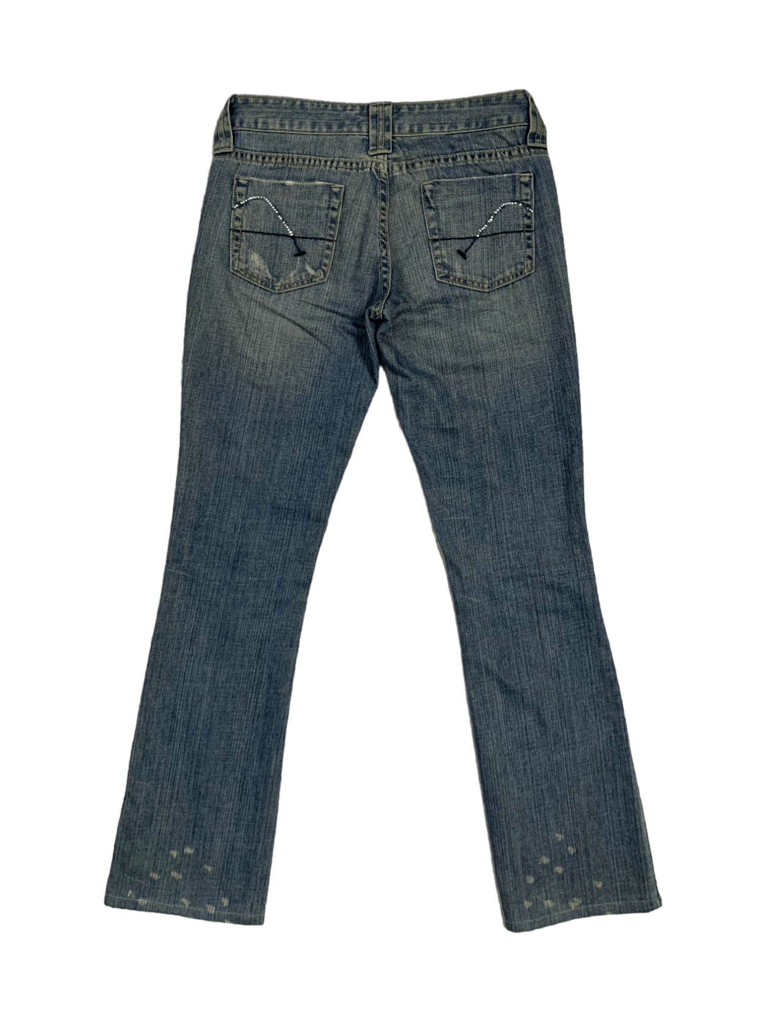 Guess Vintage Guess Painted Splatter Bootcut Distressed Jeans Size 30" / US 8 / IT 44 - 2 Thumbnail