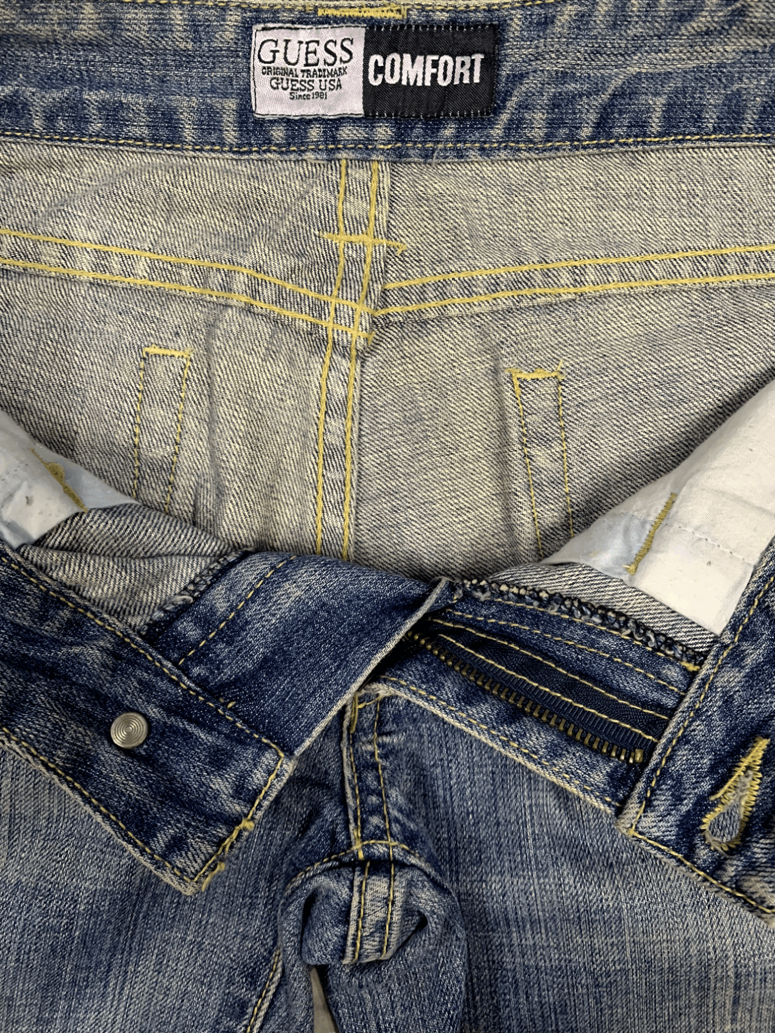 Guess Vintage Guess Painted Splatter Bootcut Distressed Jeans Size 30" / US 8 / IT 44 - 5 Thumbnail