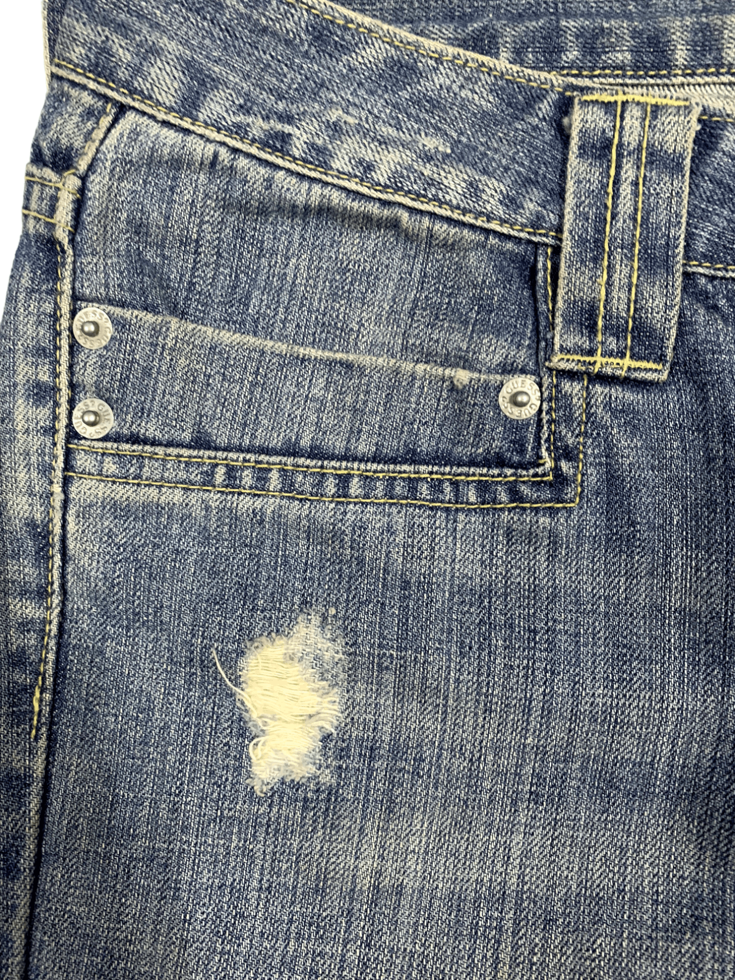Guess Vintage Guess Painted Splatter Bootcut Distressed Jeans Size 30" / US 8 / IT 44 - 9 Thumbnail
