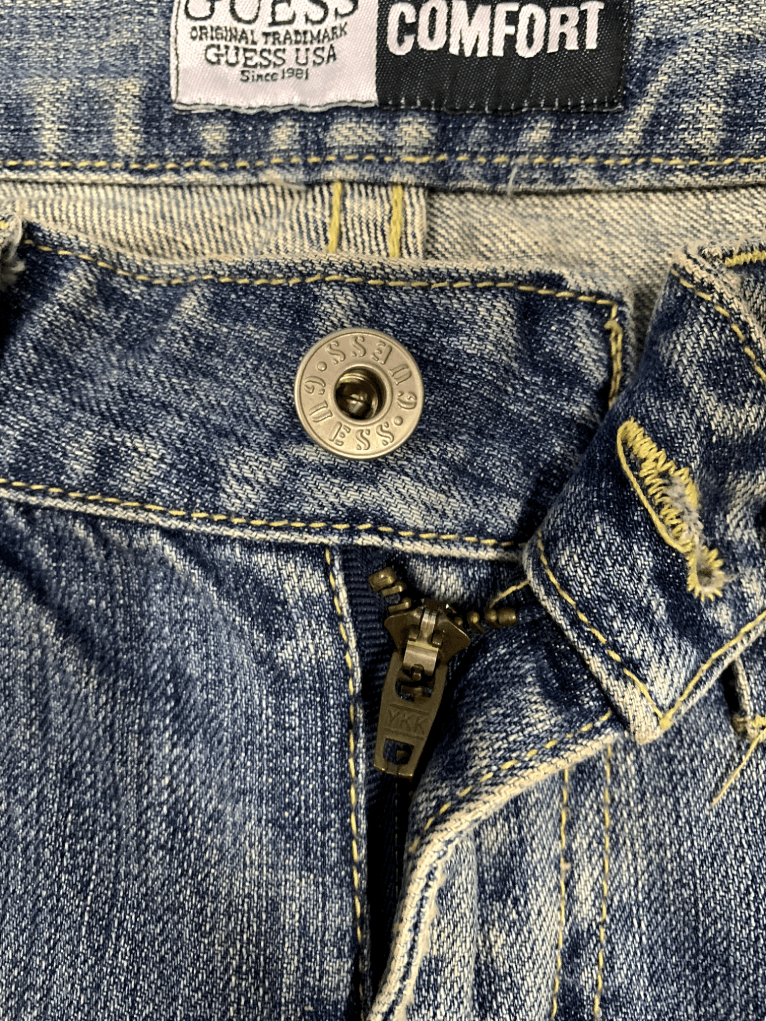 Guess Vintage Guess Painted Splatter Bootcut Distressed Jeans Size 30" / US 8 / IT 44 - 6 Thumbnail