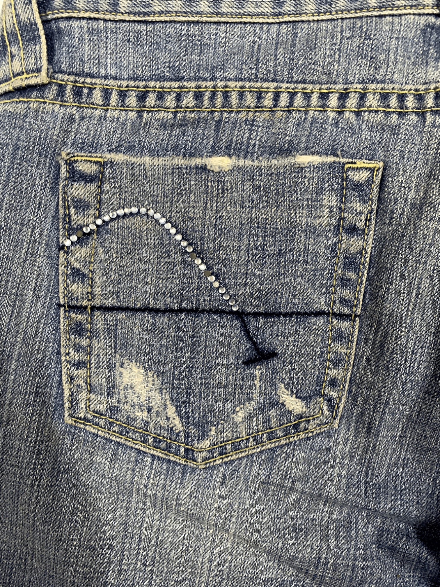 Guess Vintage Guess Painted Splatter Bootcut Distressed Jeans Size 30" / US 8 / IT 44 - 13 Thumbnail