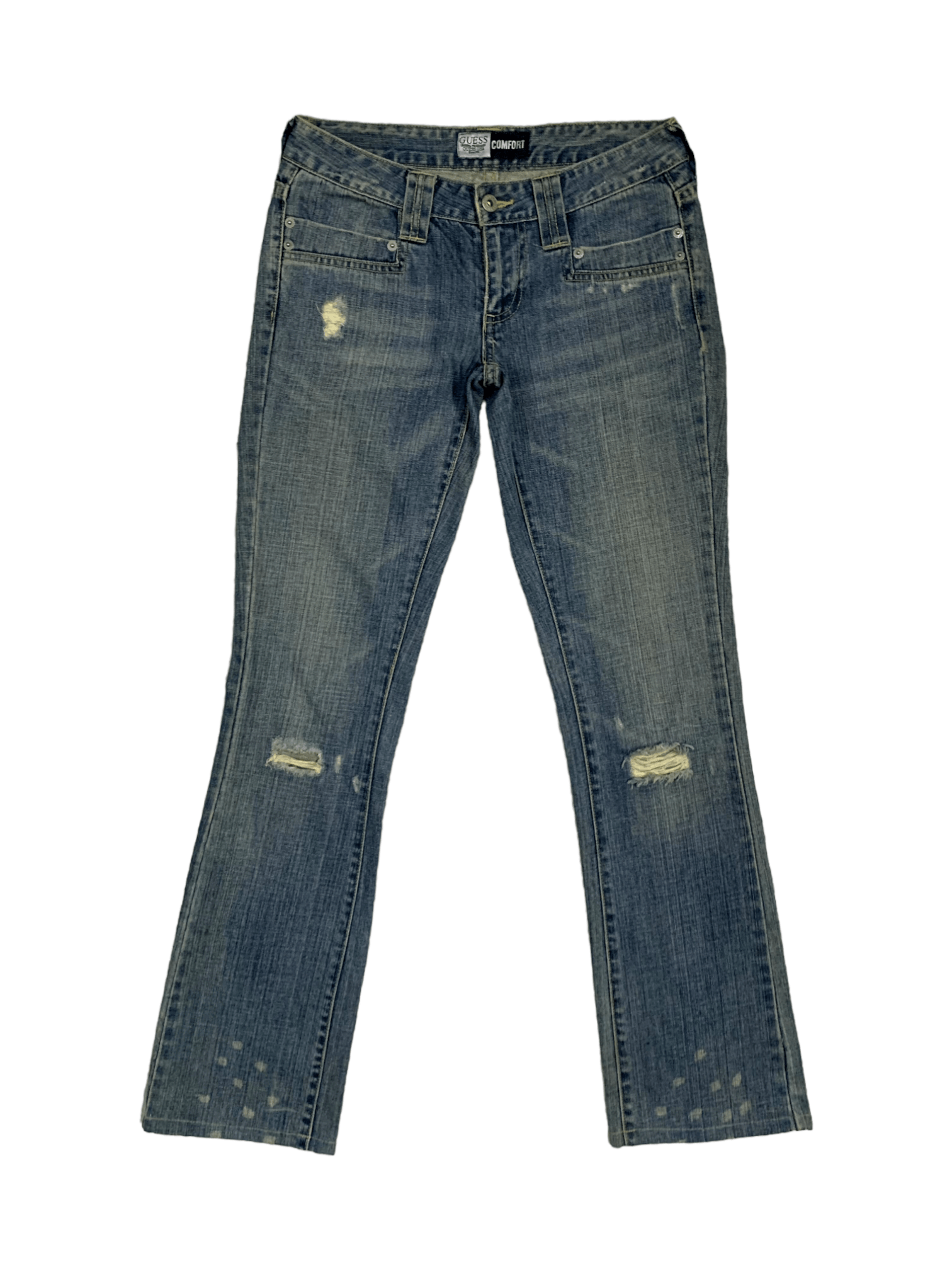 Guess Vintage Guess Painted Splatter Bootcut Distressed Jeans Size 30" / US 8 / IT 44 - 1 Thumbnail
