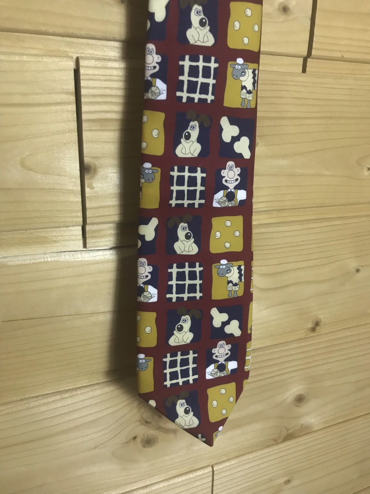 Cartoon Network 1989 Vintage 80s Wallace and Gromit tie Size ONE SIZE - 1 Thumbnail