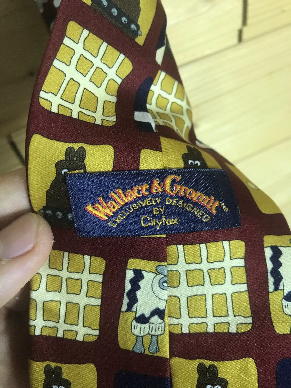 Cartoon Network 1989 Vintage 80s Wallace and Gromit tie Size ONE SIZE - 6 Thumbnail