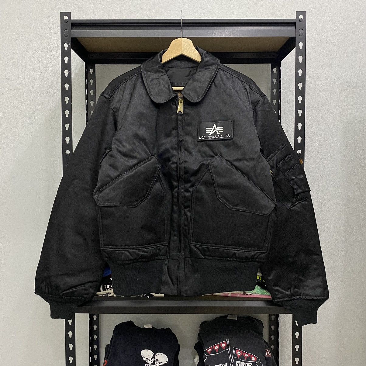 VINTAGE ALPHA INDUSTRIES BOMBER JACKET FLYERS MILITARY ❗️
